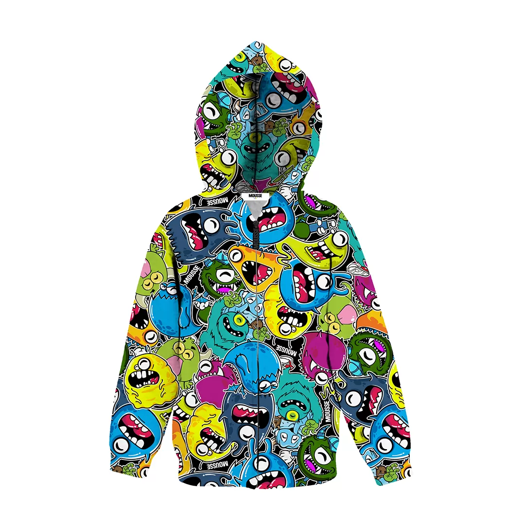 Felpa zip big moster