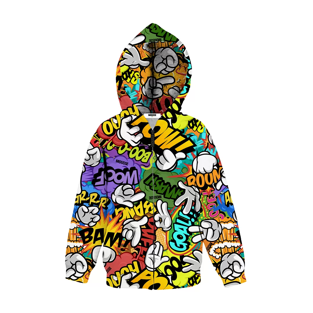 Felpa zip hand pop