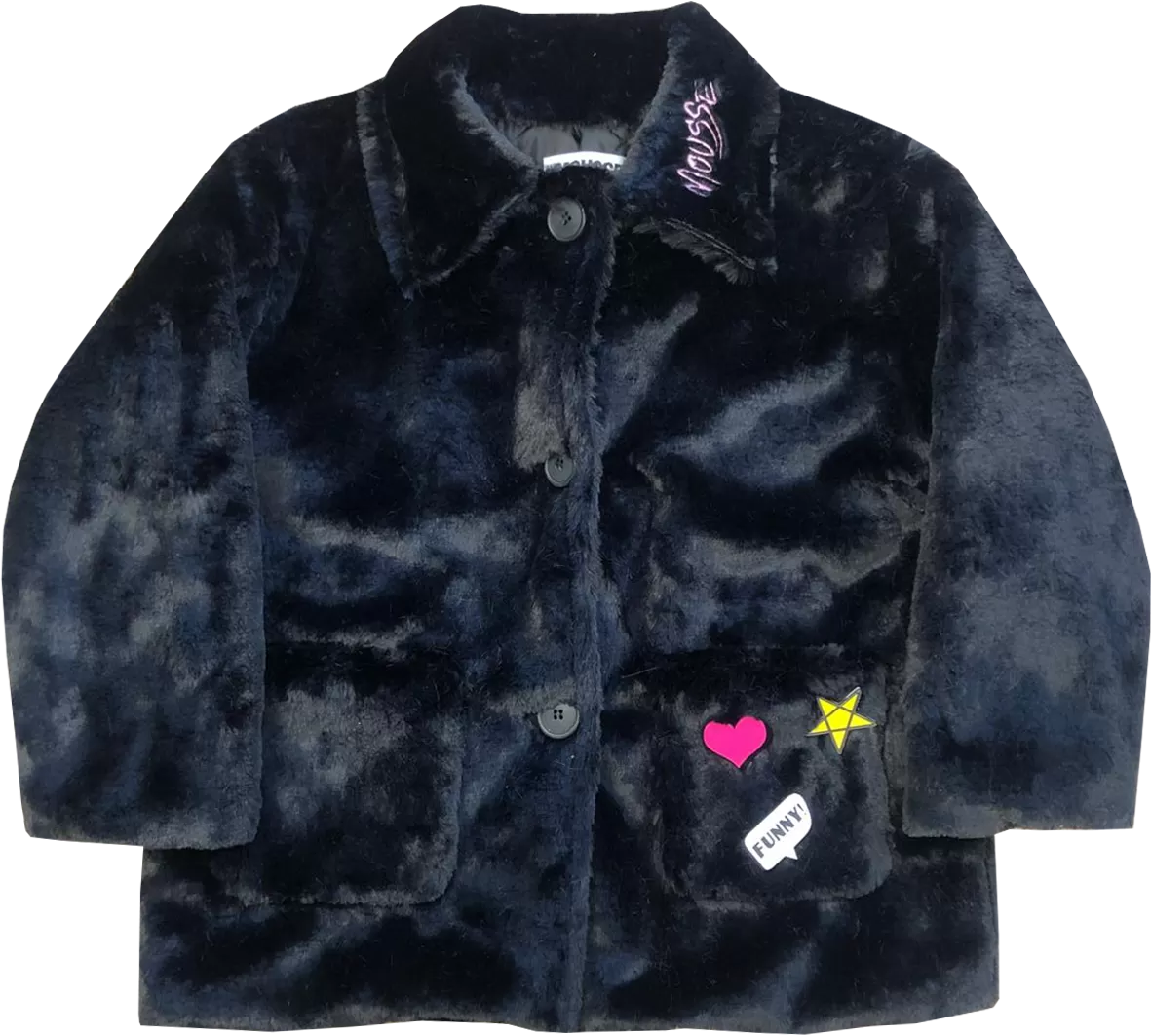 jacket eco fur black 