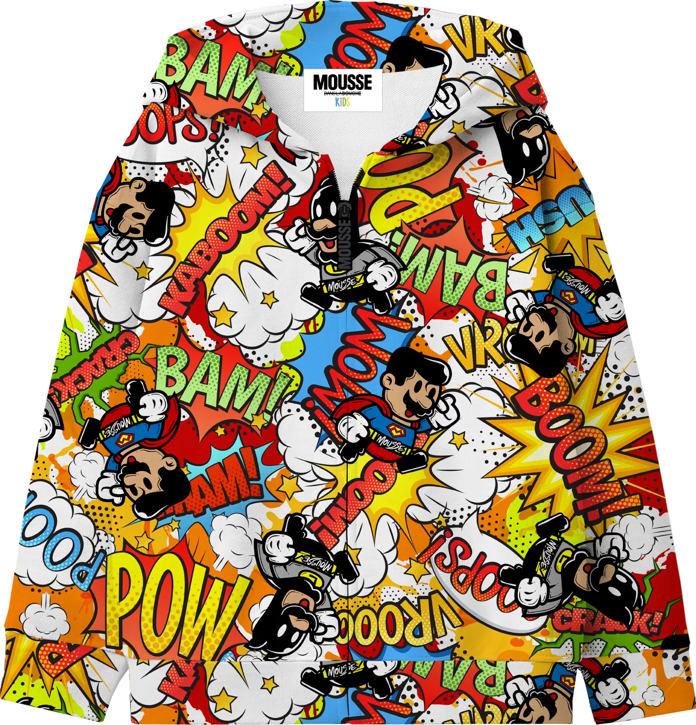 Felpa zip super bross