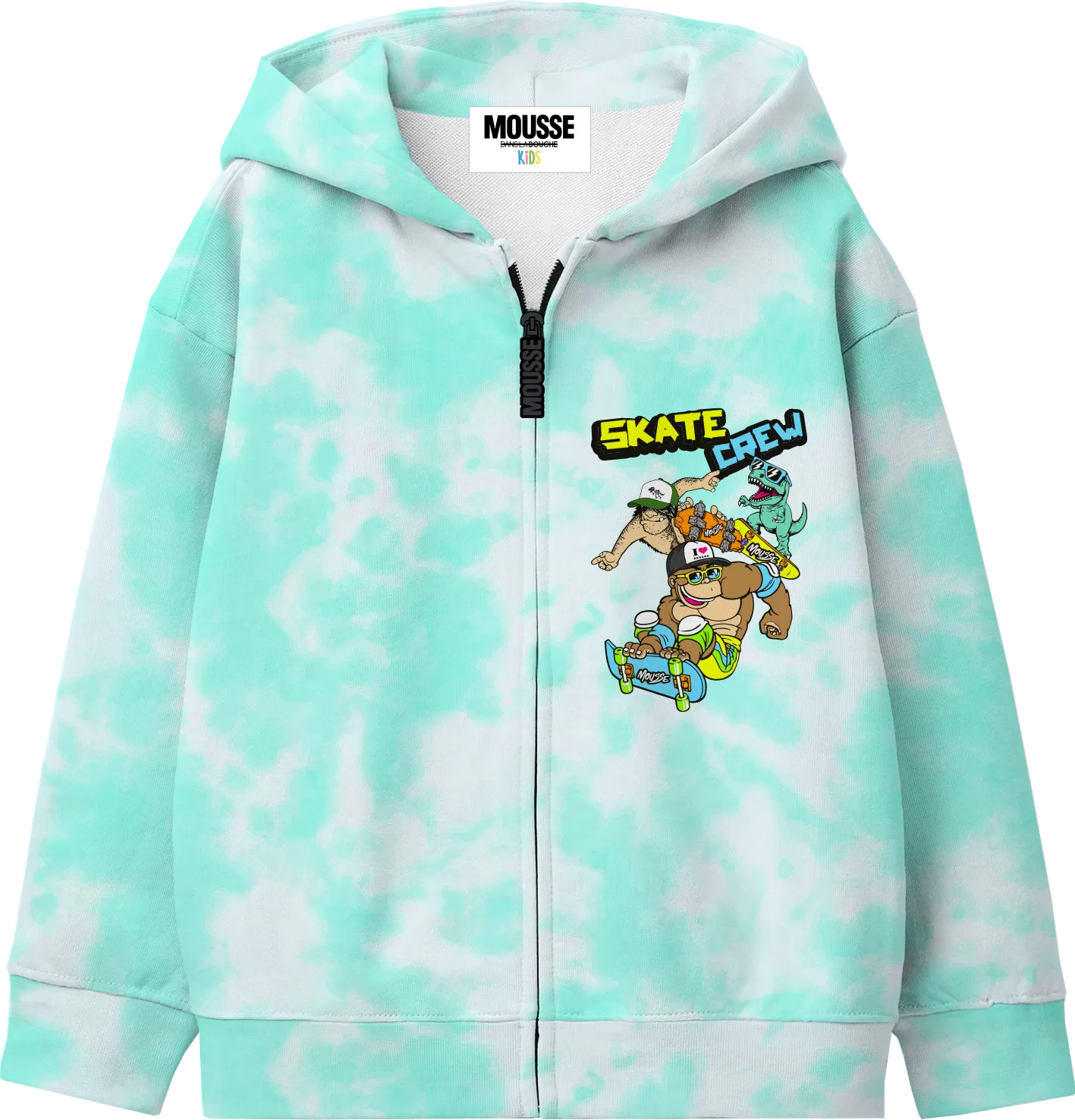Felpa zip jurassic crew basic