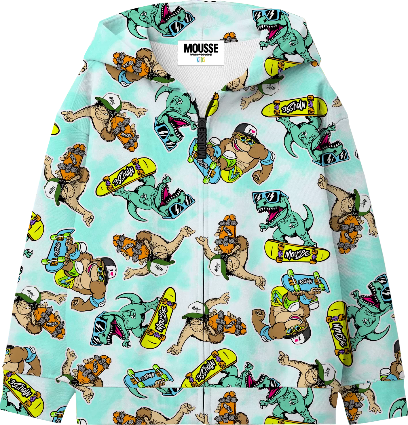Felpa zip jurassic crew