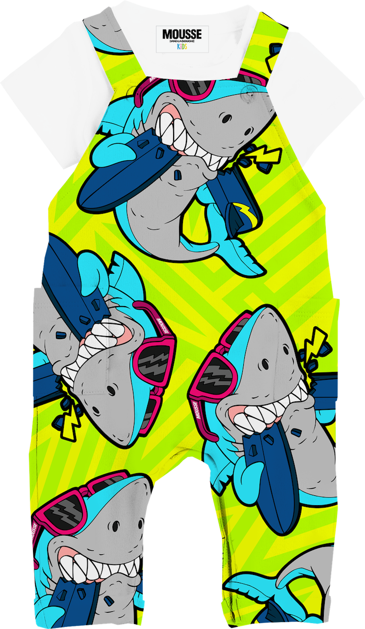 Salopette neonato shark bite