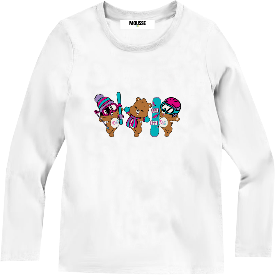 T-shirt manica lunga 3 orsi