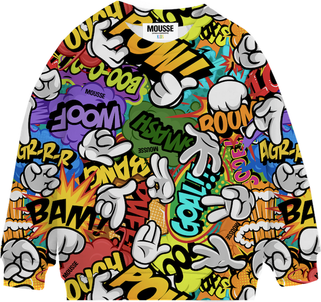 Felpa girocollo hand pop