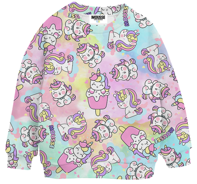 Felpa girocollo vaporunicorn