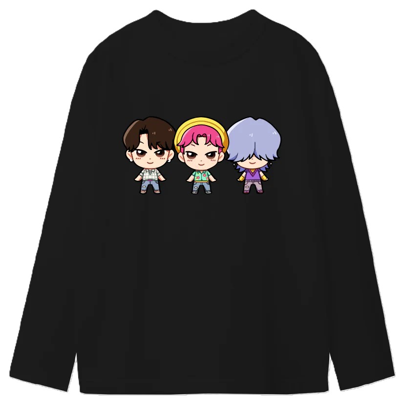 T-SHIRT ML POP-CREW NERA