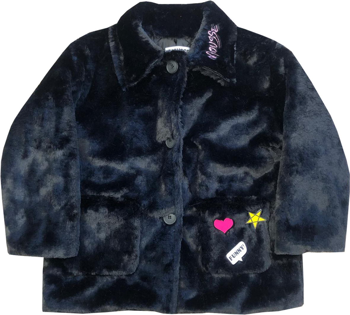 jacket eco fur black 