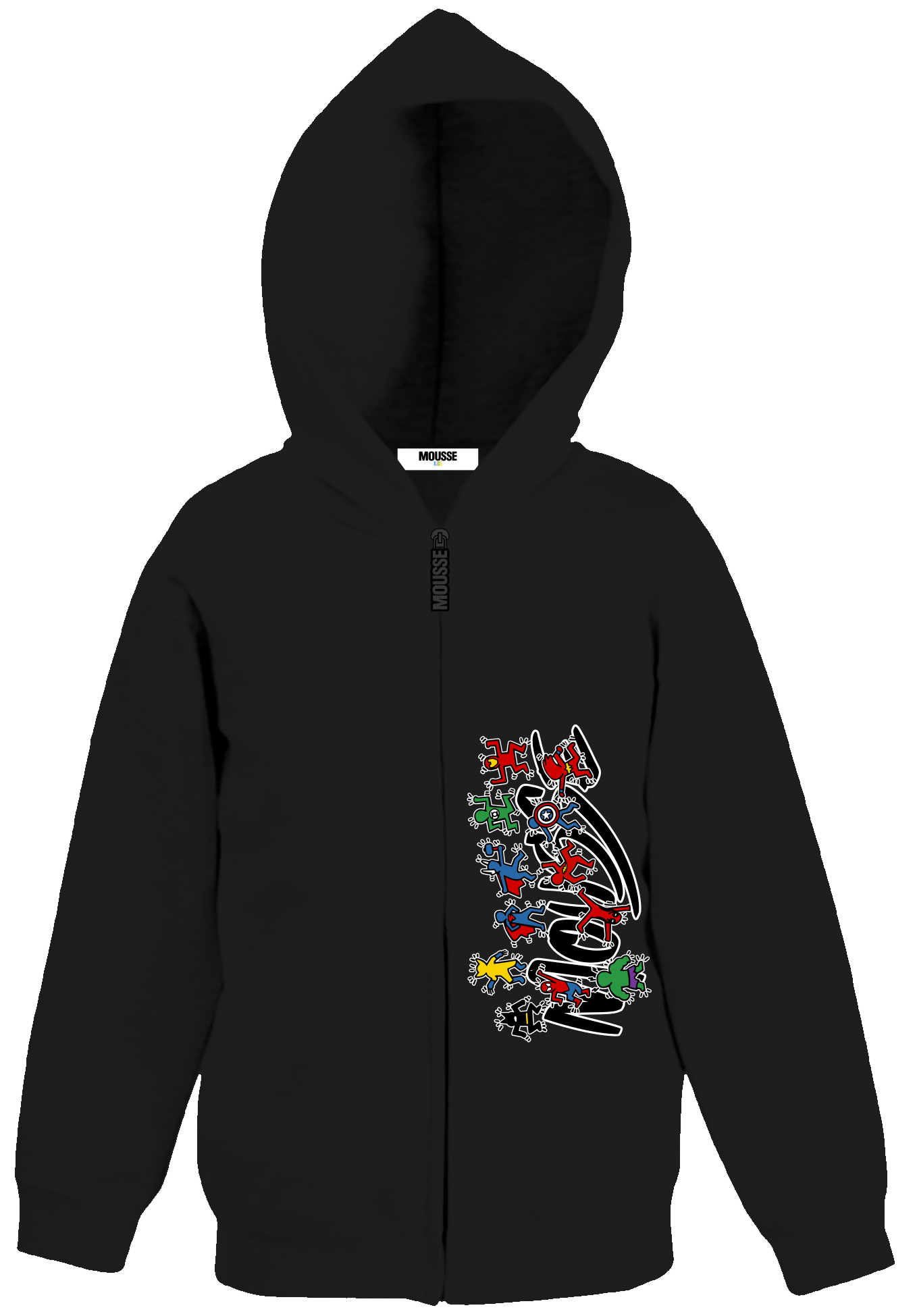 Felpa zip superkeith black