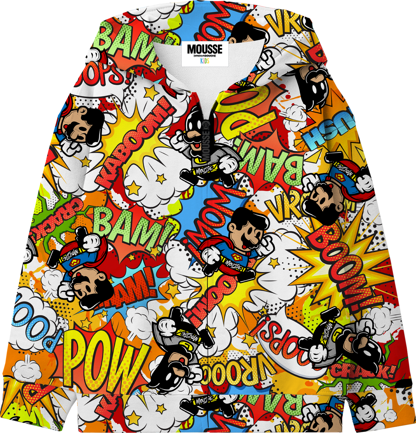 Felpa zip super bross